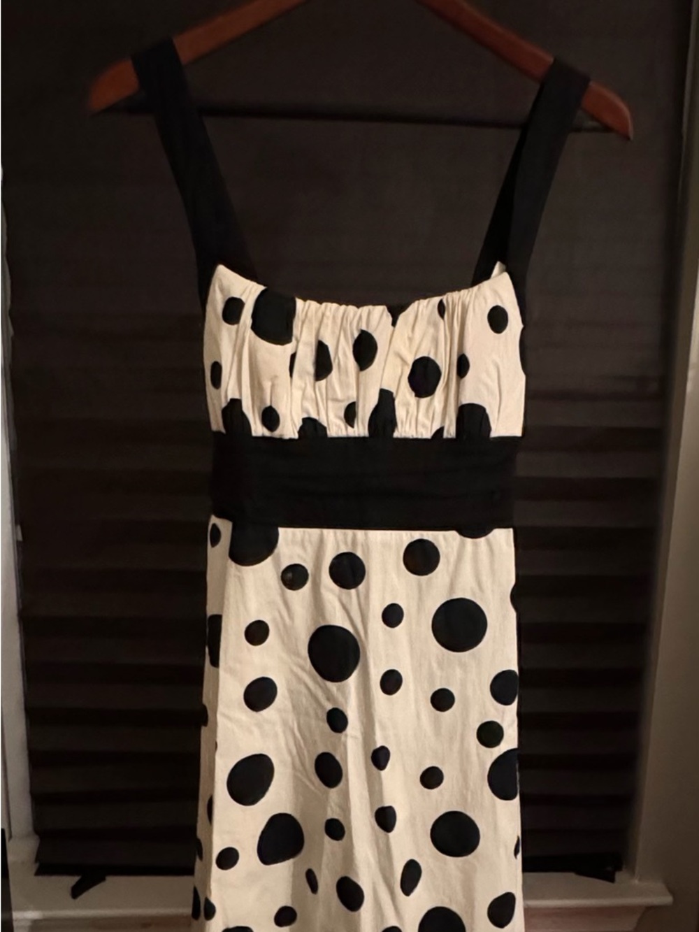 B Darlin Black and White Polka Dot Midi Dress